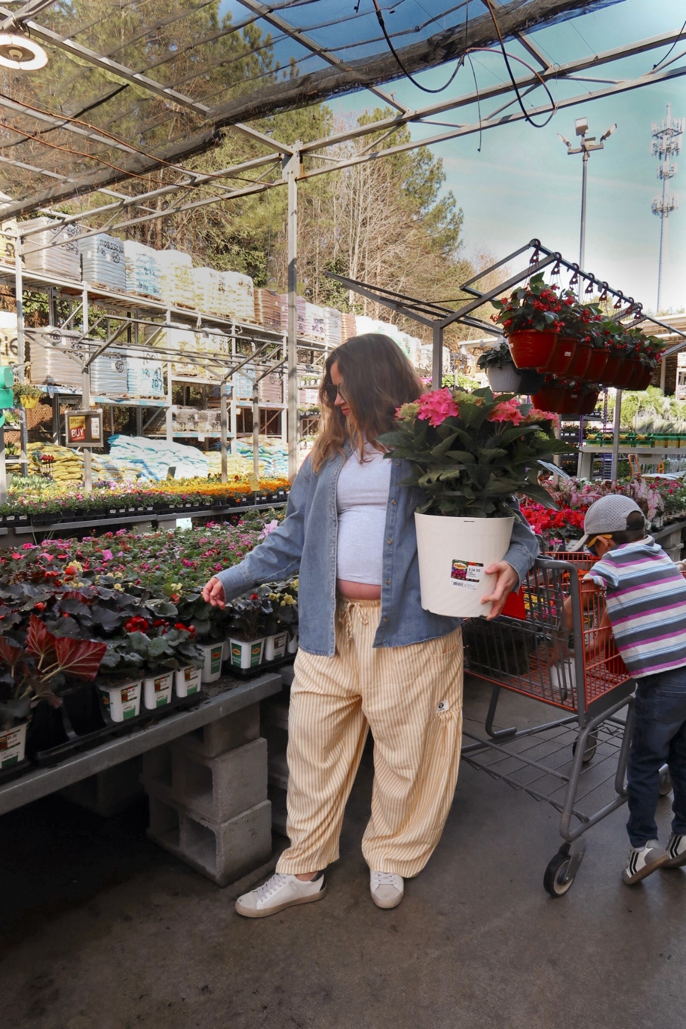 Spring ootd 
Tshirt - L
Button down - M
Pants - L

#LTKootd #LTKmomlife #LTKBump