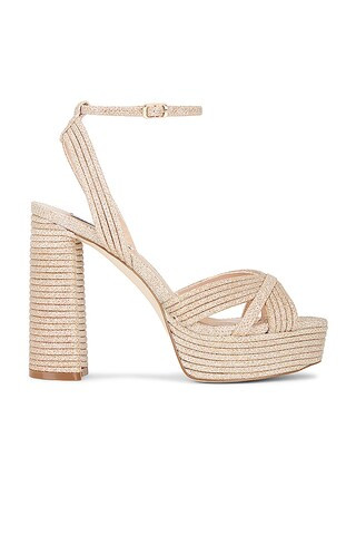 Steve Madden Laurel Heel in Gold Glitter from Revolve.com | Revolve Clothing (Global)