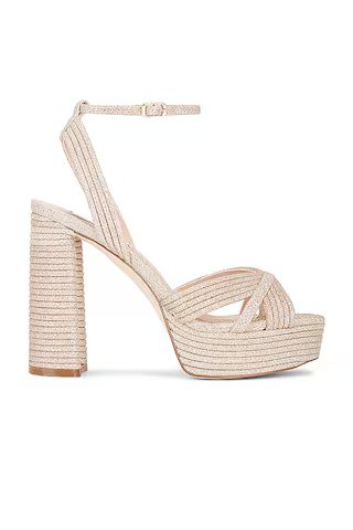 Steve Madden Laurel Heel in Gold Glitter from Revolve.com | Revolve Clothing (Global)