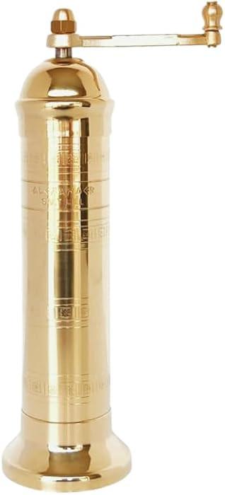 Alexander Home Original Greek Salt Mill, 8-Inch Brass \u2013 European Manual Salt Grinder Refilla... | Amazon (US)