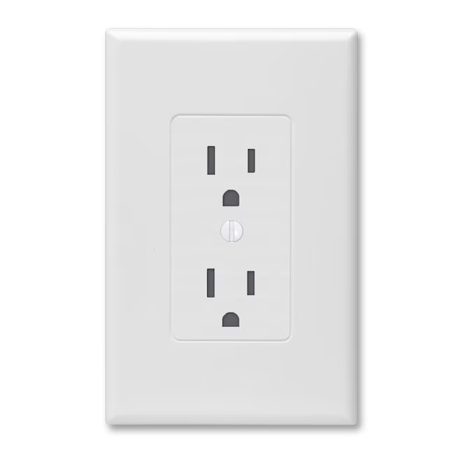TayMac Revive 1-Gang Midsize Duplex Wall Plate, White | Lowe's