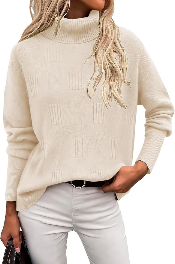 Ekouaer Women's Turtleneck Sweater Long Sleeve 2026 Fall Winter Knitted Top | Amazon (US)