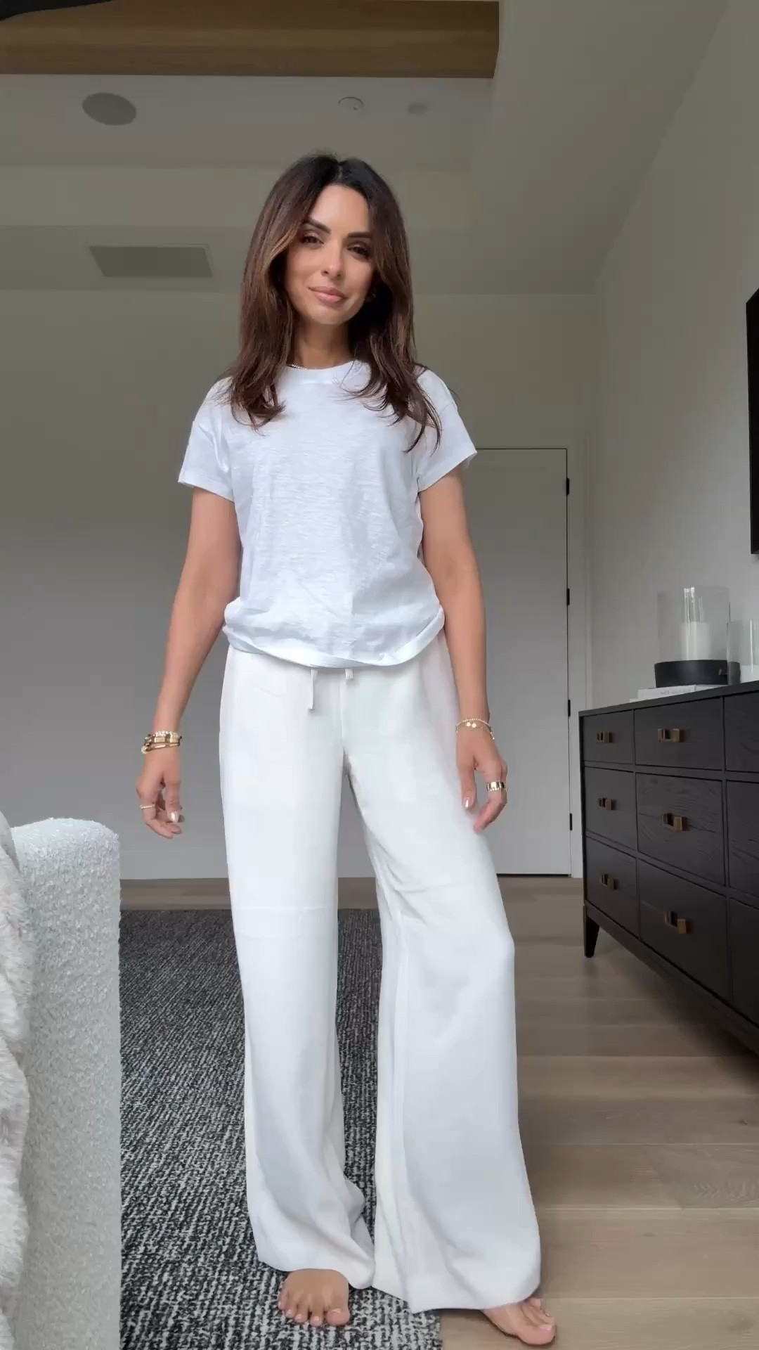 Basics but elevated 😍 I'm in xs short length in pull on pants - these are at the top of my list for any chic mom looks this season! Also in xs in my tee and jacket. Sandals are a favorite splurge item, I did my true size for reference

#LTKootd #LTKmomlife #LTKgrwm