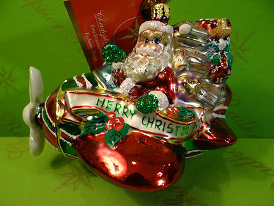 Christopher Radko Peppermint Flyer Glass Ornament  | eBay | eBay US