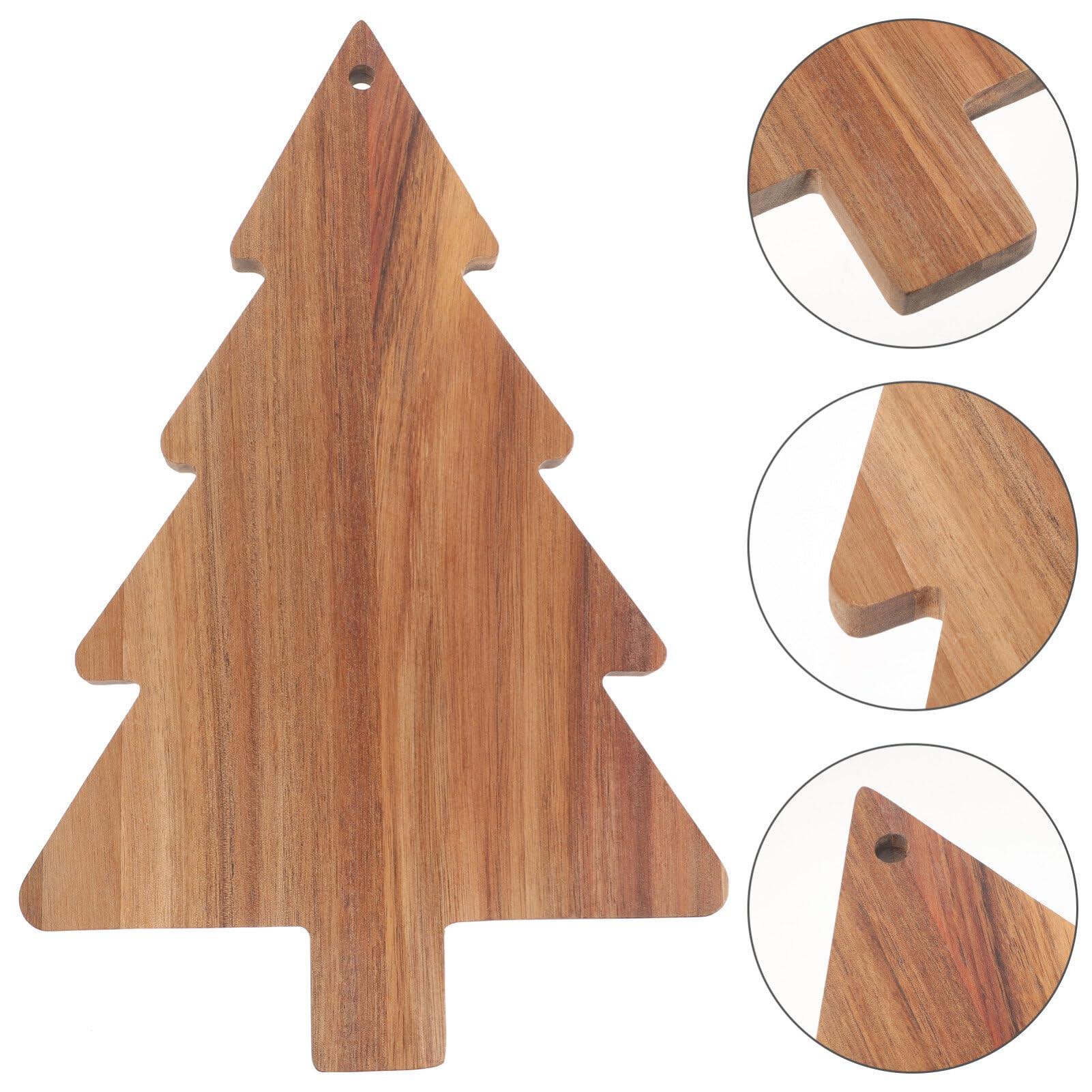 Amosfun Christmas Tree Charcuterie Board Xmas Cutting Board Fruit Tray Wooden Cheese Appetizer Tr... | Amazon (US)