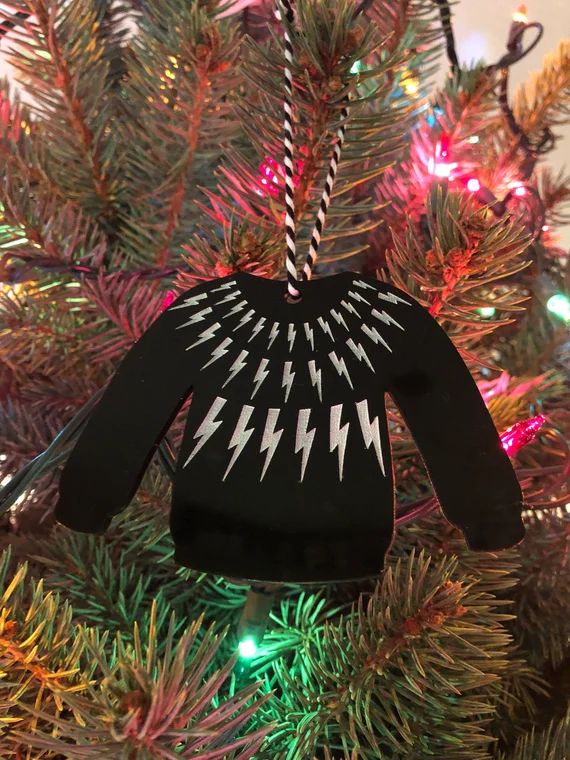 Lightning Bolt Sweater Christmas Ornament Acrylic Engraved 3x4 Inch Ornament Xmas Tree | Etsy (US)