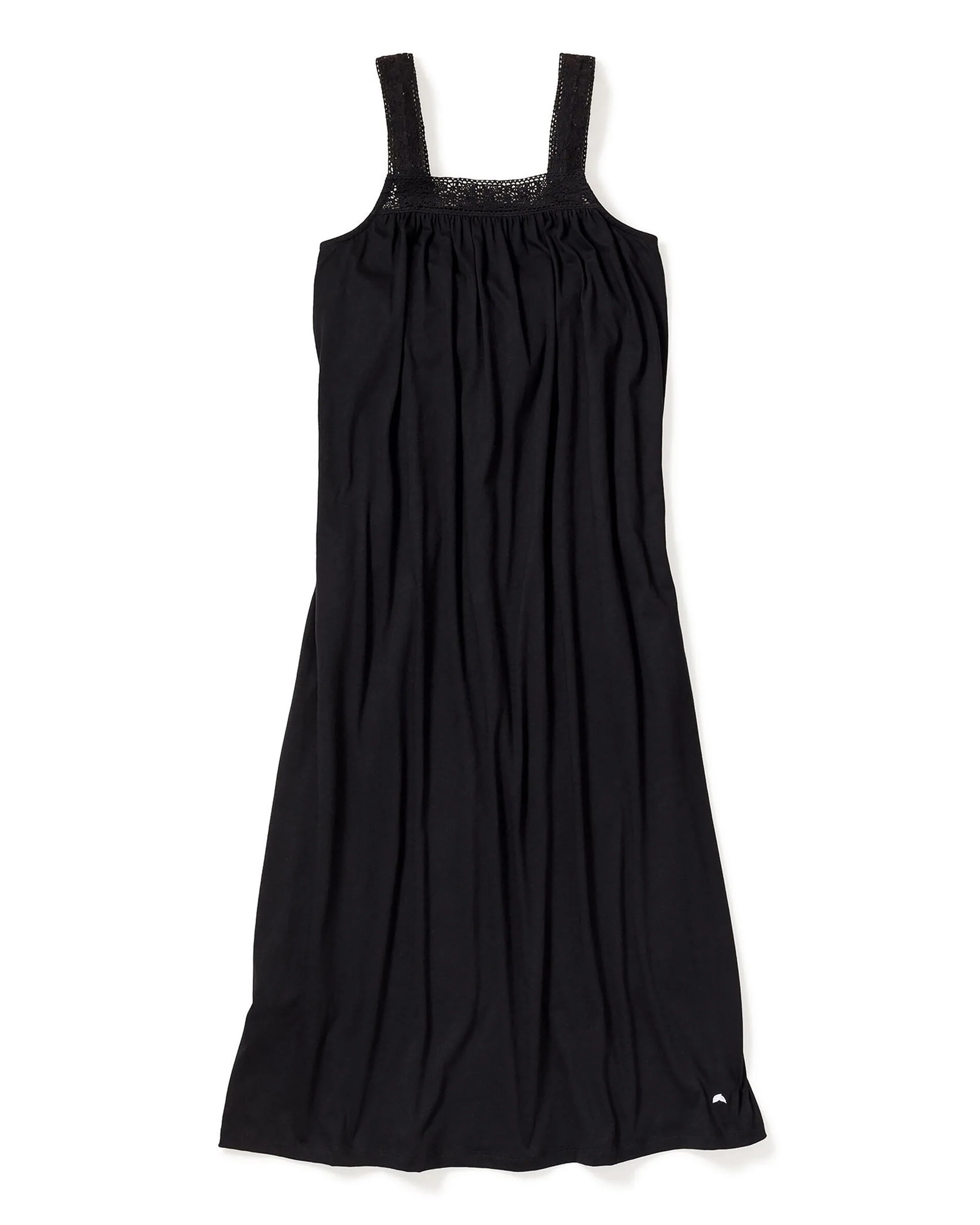 Women's Pima Camille Nightgown in Black | Petite Plume