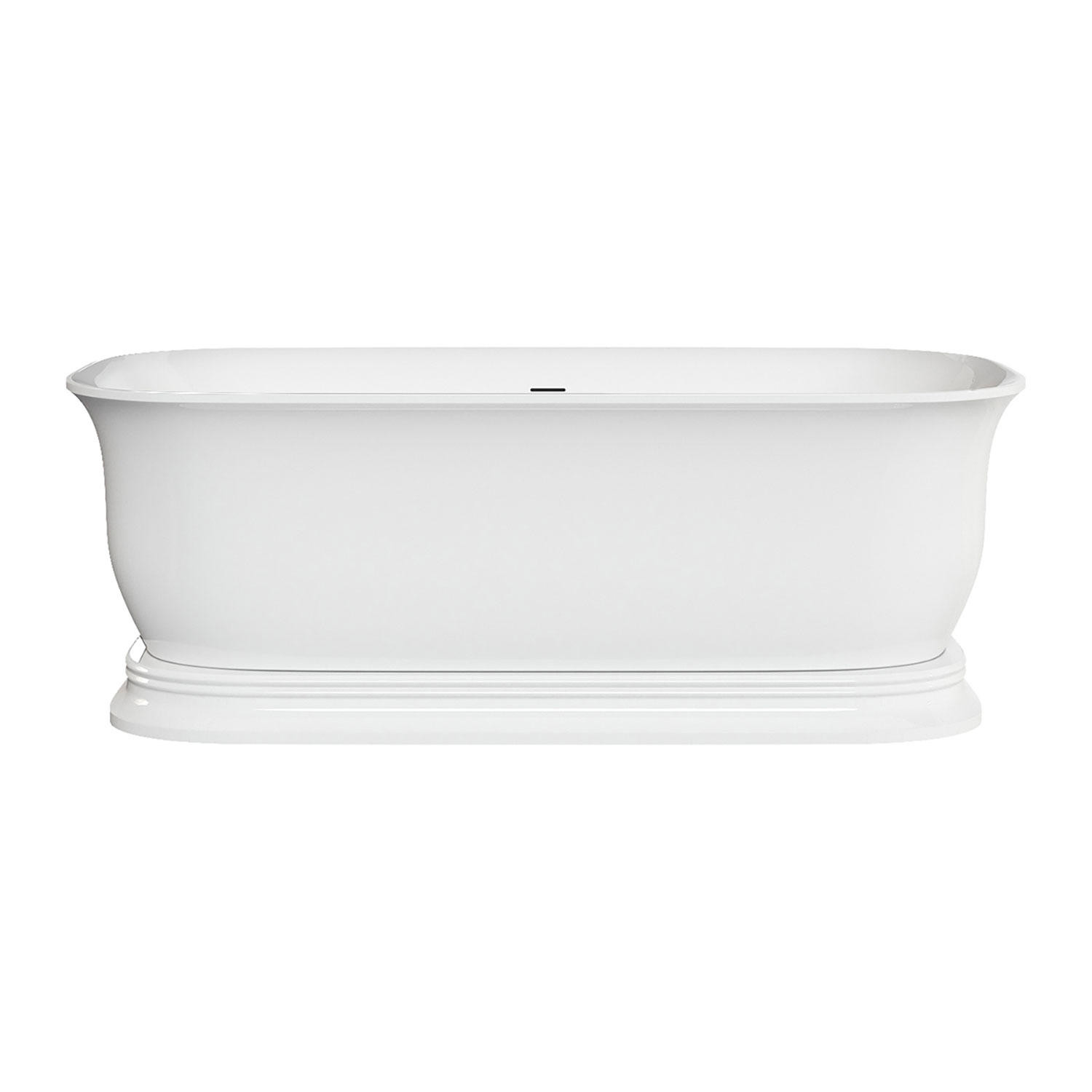 details by Becki Owens Freestanding Bathtub with Center Drain in Glossy White, 67" L x 31.5" W x ... | Sam's Club