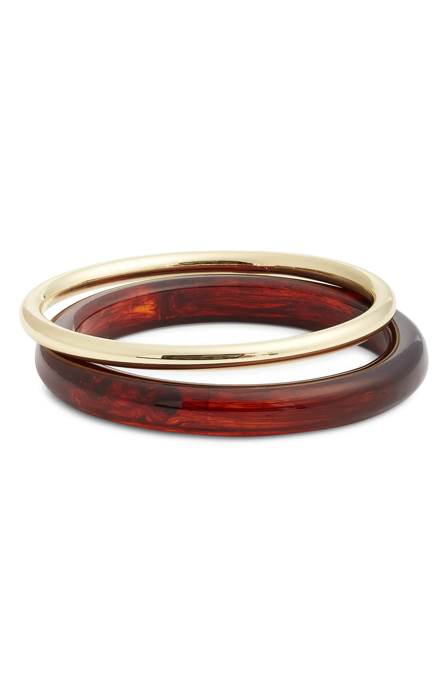 Set of 2 Resin & Metal Bangles | Nordstrom