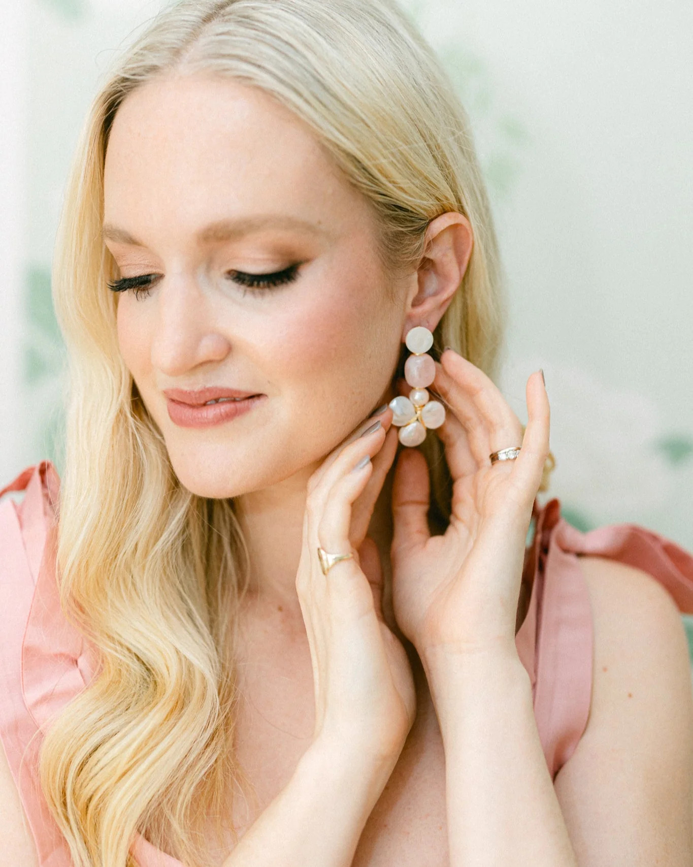 The Palmer Drop Earrings in Pink | SJ Bailey Co.