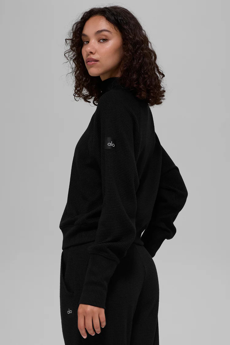 Waffle Weekend Escape Mock Neck Long Sleeve | Alo Yoga (US)