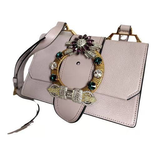 Miu Lady leather crossbody bag  - Pink 11 | Vestiaire Collective (Global)