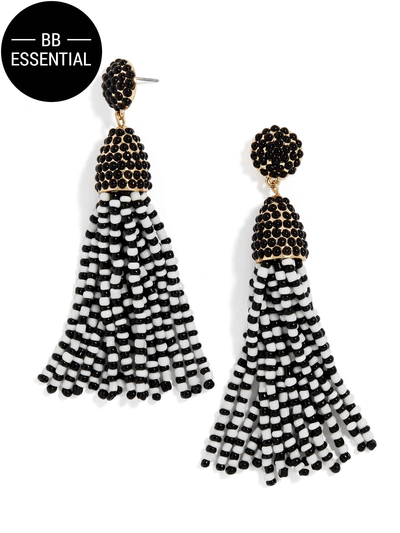 Pinata Tassel Drops-Black/White | BaubleBar (US)