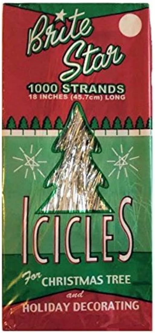 Brite Star Tinsel Icicles, 1000 Strands Per Package | Amazon (US)