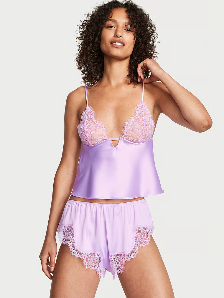 Luxe Satin Lace Triangle Cami Set | Victoria's Secret (US / CA )