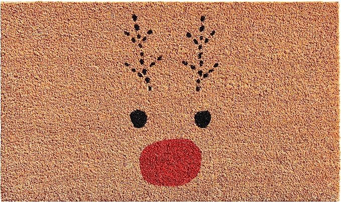 Calloway Mills 105012436 Rudolph Doormat, 24" x 36", Red/Black | Amazon (US)