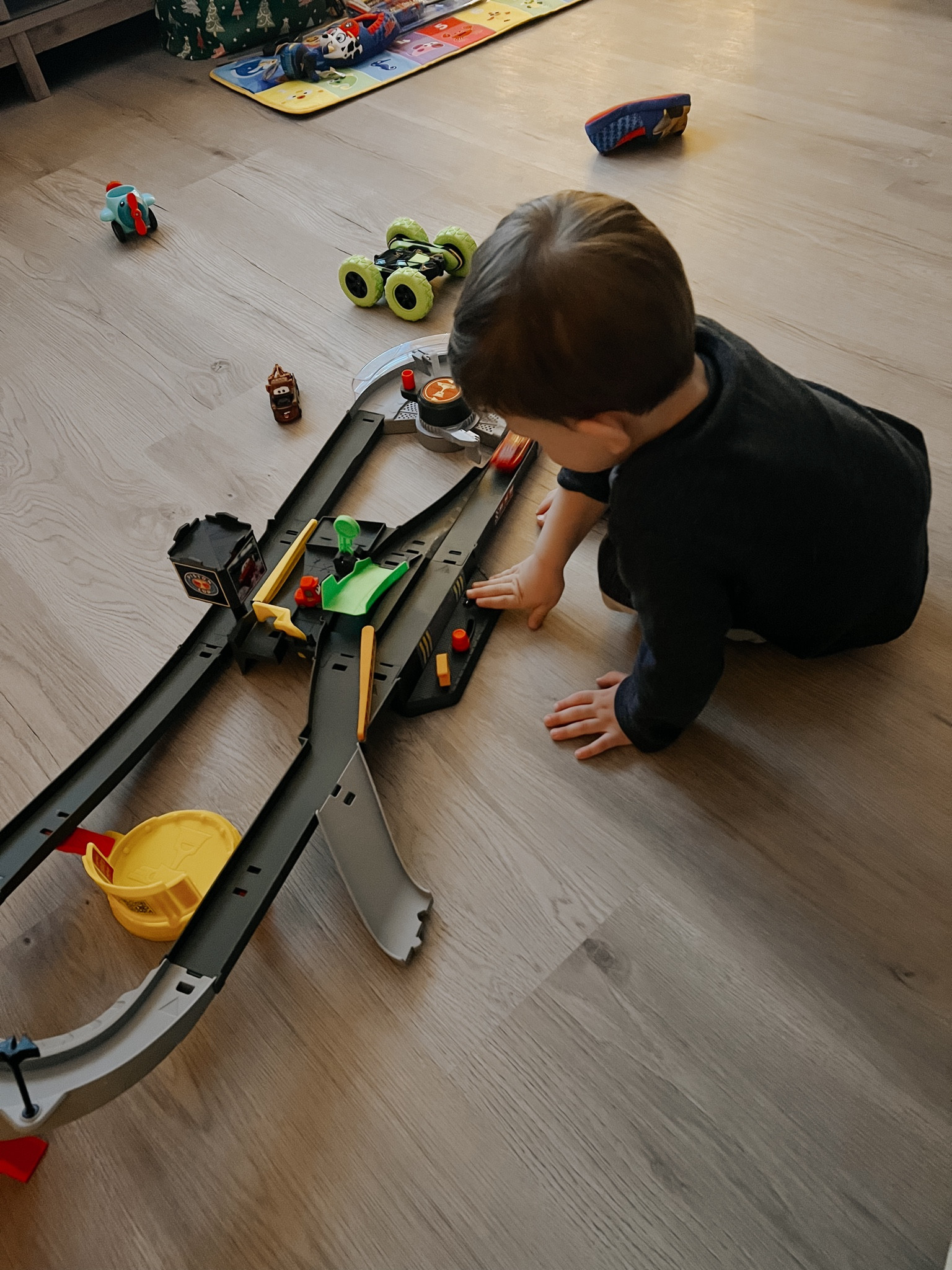 Someone is LOVING his new cars racetrack he got for Christmas! If you have a boy or a cars loving boy this toy will be a huge hit!!

Christmas present, toddler Christmas presents, Disney cars, tow mater, lightening McQueen, target cars find, target toddler toys

#LTKover40 #LTKGiftGuide #LTKkids