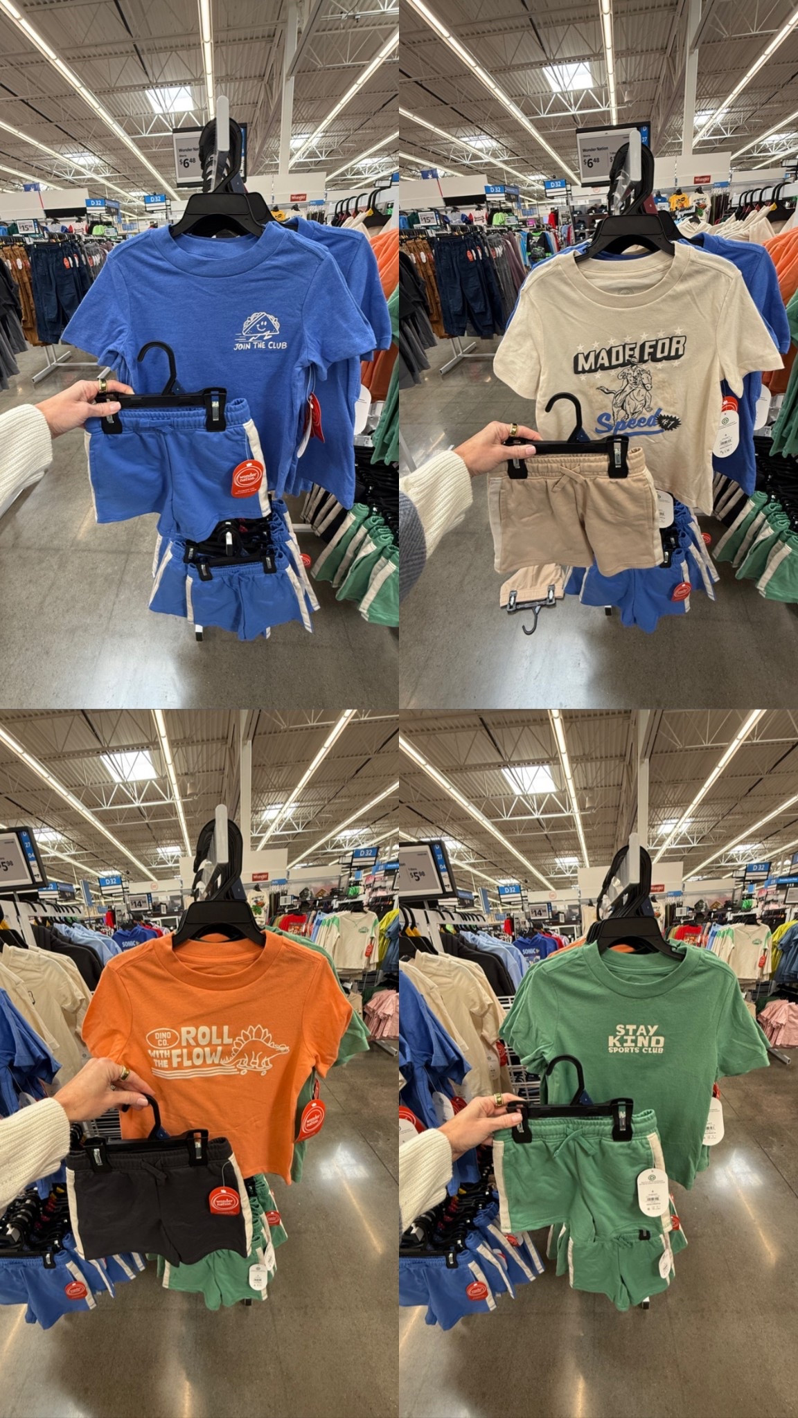 Boys matching sets from Walmart 