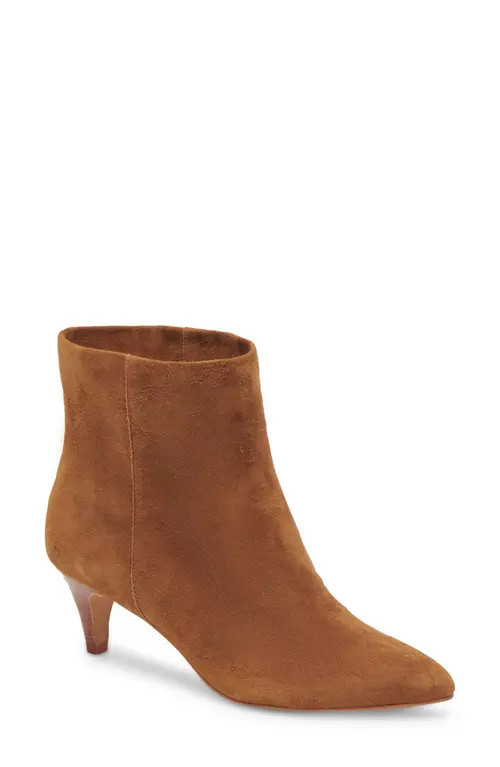 Dolce Vita Dee Pointed Toe Bootie in Brown Suede at Nordstrom, Size 9.5 | Nordstrom