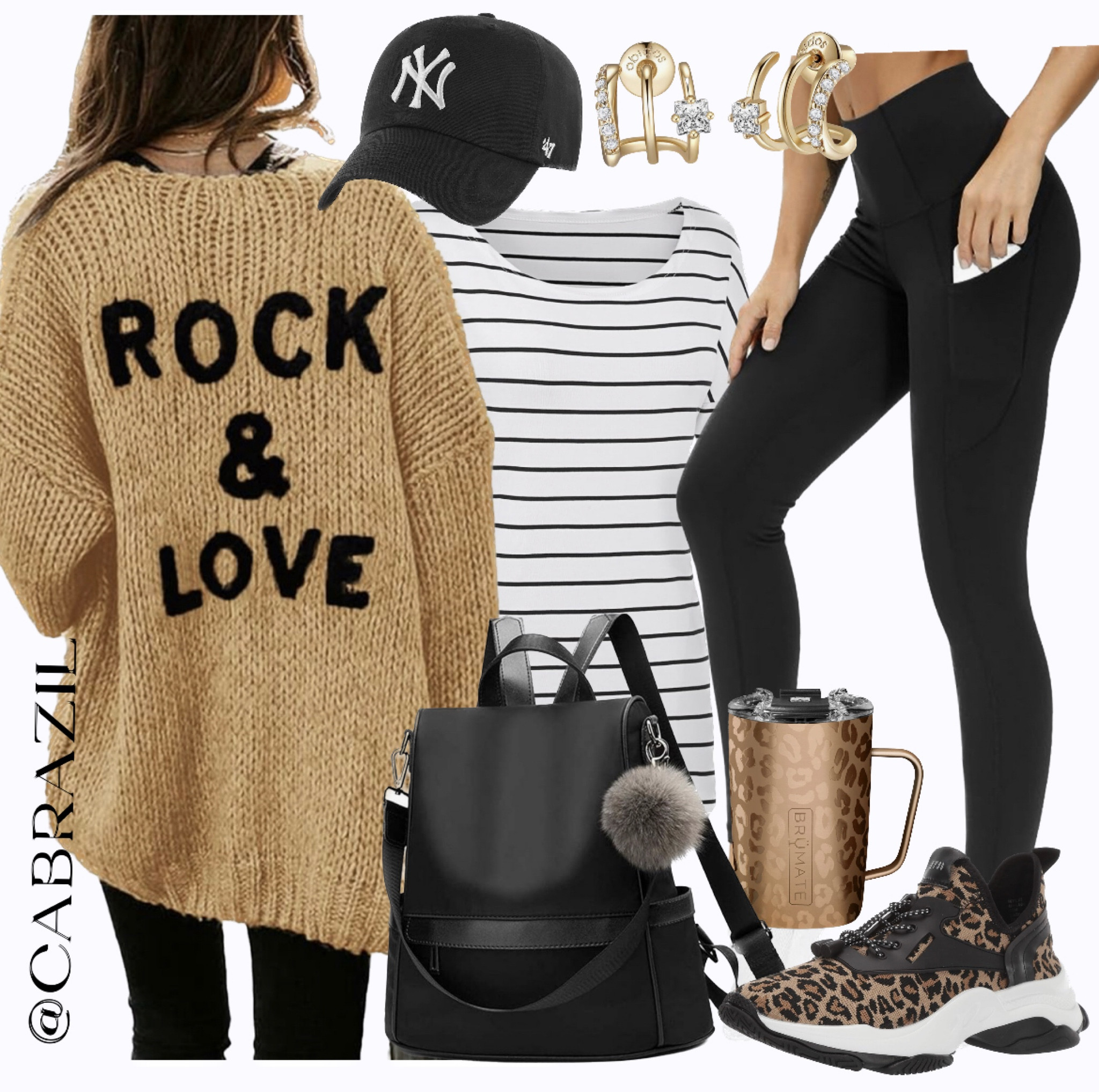 Casual and cute outfit with the rock and love sweater cardigan, open in the front. 

#LTKshoecrush #LTKsalealert #LTKfitness