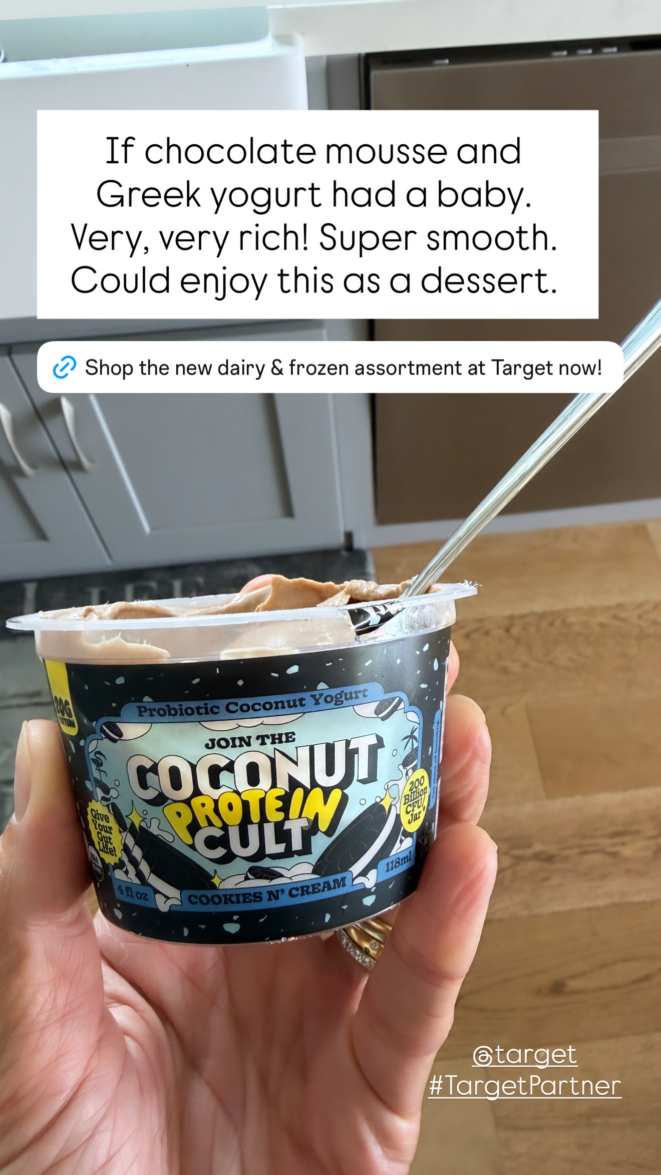 If chocolate mousse and Greek yogurt had a baby. Very, very rich! Super smooth. Could enjoy this as a dessert.

@target 

 #target #targetpartner