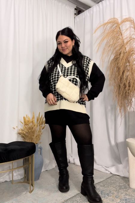 Wearing a 3x in the sweater vest, a 2x in the hoodie dress and the boots linked are the same brand as the ones I’m wearing, but mine are sold out 

#LTKshoecrush #LTKcurves #LTKHoliday
