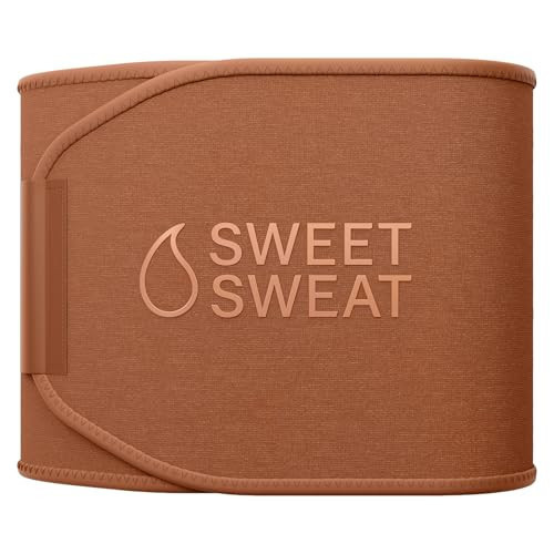 Sports Research Sweet Sweat Toned Waist Trimmer for Women and Men | Premium Waist Trainer Belt to 'Tone' your Stomach Area (Clay, Small) | Amazon (US)
