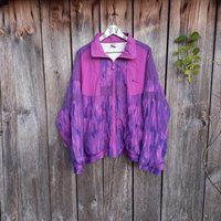 Vintage 90S Purple Windbreaker Color Block Sport Jacket Xl | Etsy (US)