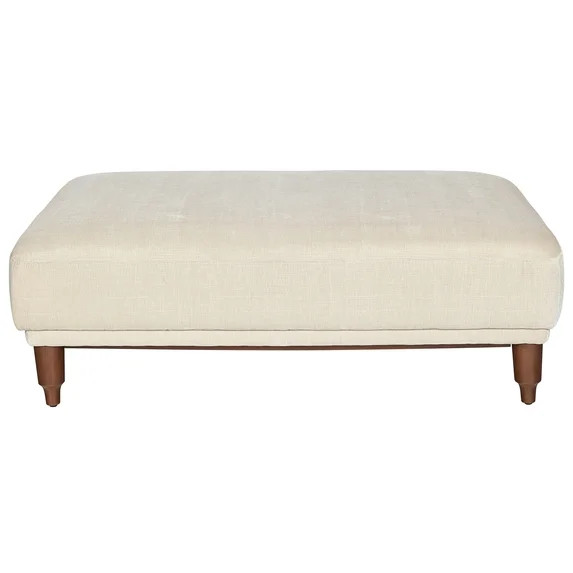 Better Homes & Gardens Ambrose Cocktail Ottoman, Ivory Velvet | Walmart (US)