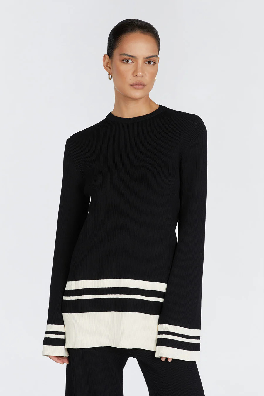 MADISON BLACK CONTRAST JUMPER | DISSH