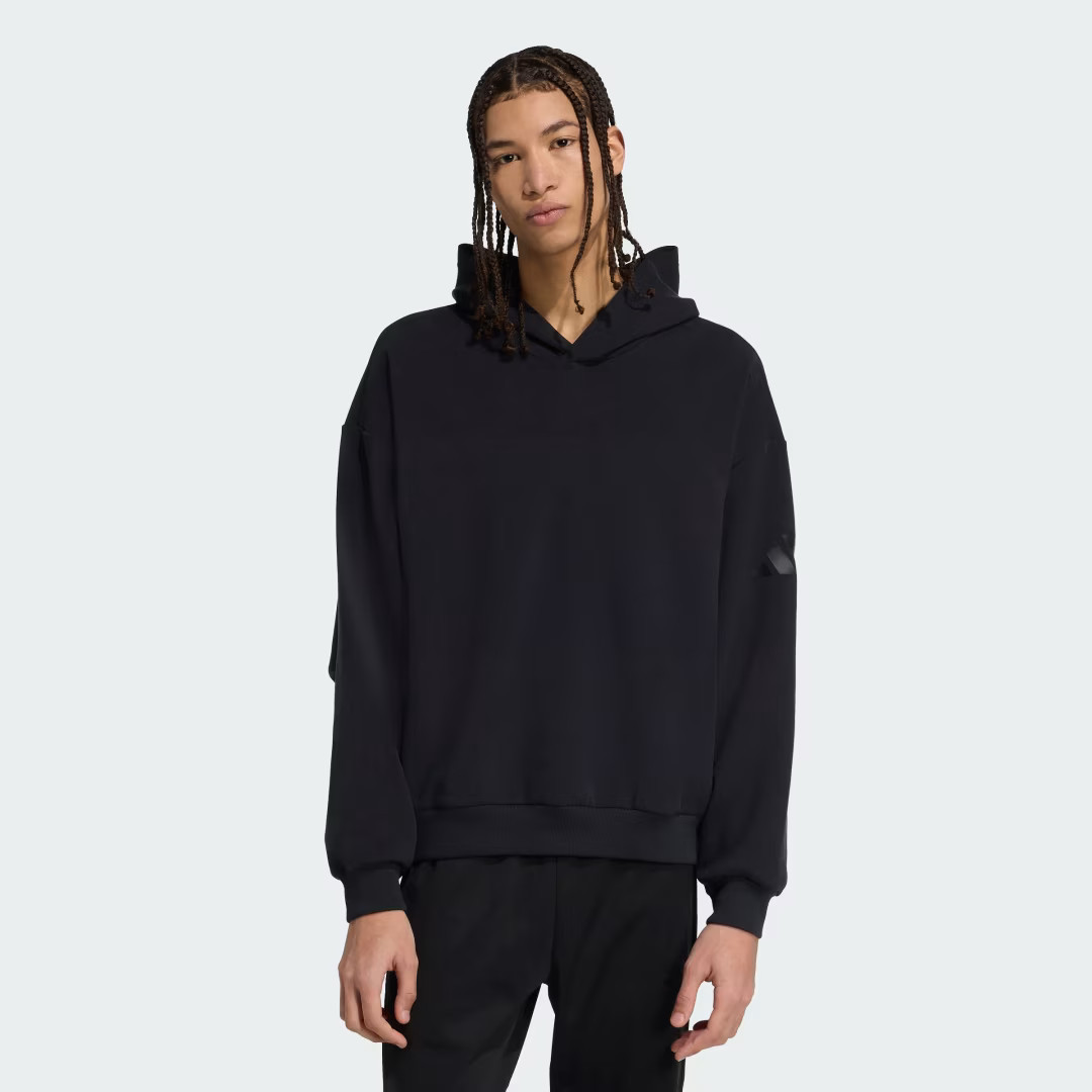 adidas Soft Lux Hoodie Black M - Mens Originals Hoodies & Sweatshirts | adidas (US)