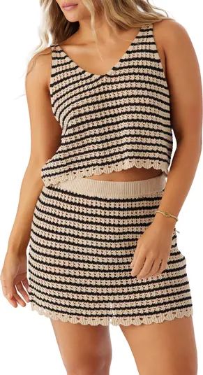 O'Neill Kelsey Stripe Open Stitch Cover-Up Tank | Nordstrom | Nordstrom