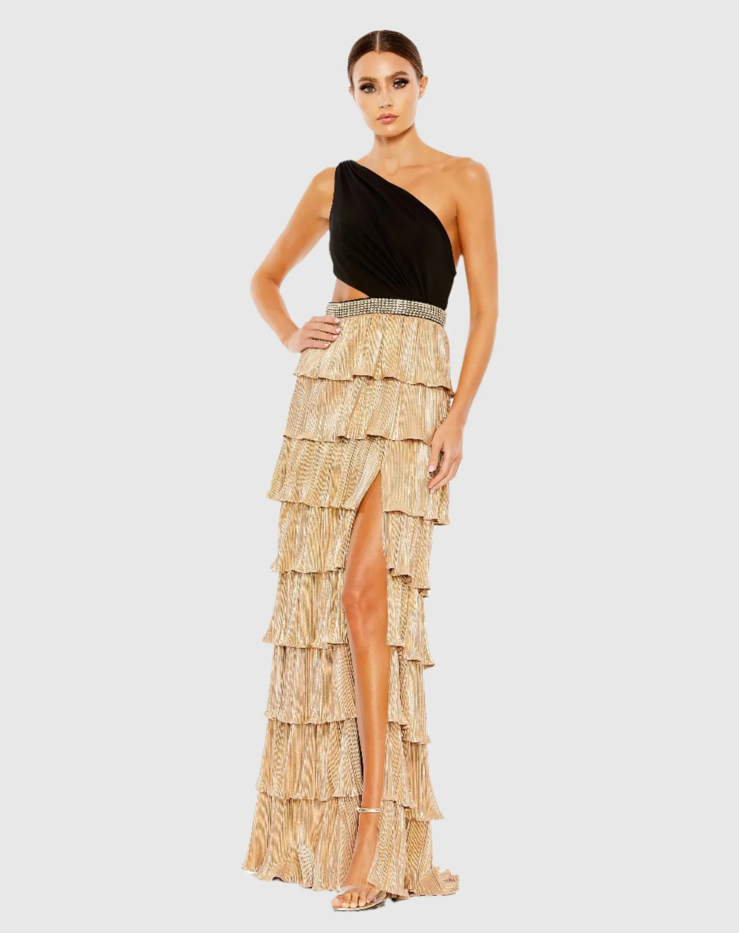 Tiered One Shoulder Gown - Mac Duggal | Mac Duggal