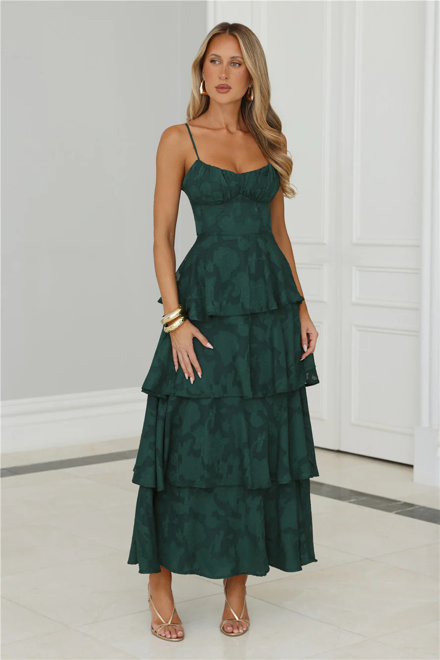 Thriving Now Maxi Dress Green | Hello Molly (US)