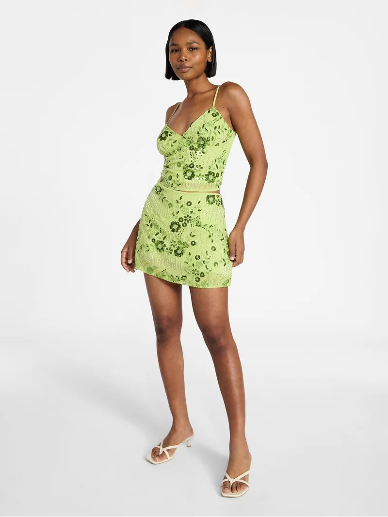 No Boundaries Embellished Camisole Top, Women's XXS-XXL - Walmart.com | Walmart (US)
