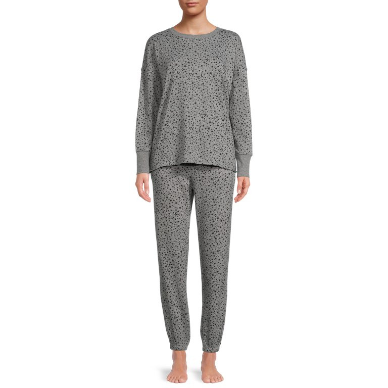 Secret Treasures Women's and Women's Plus Sleep Top and Cuffed Pants, 2-Piece | Walmart (US)