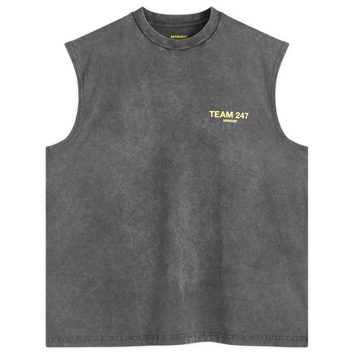 Represent Men's Team 247 Oversized Tank Pewter/Lemon | END. Clothing