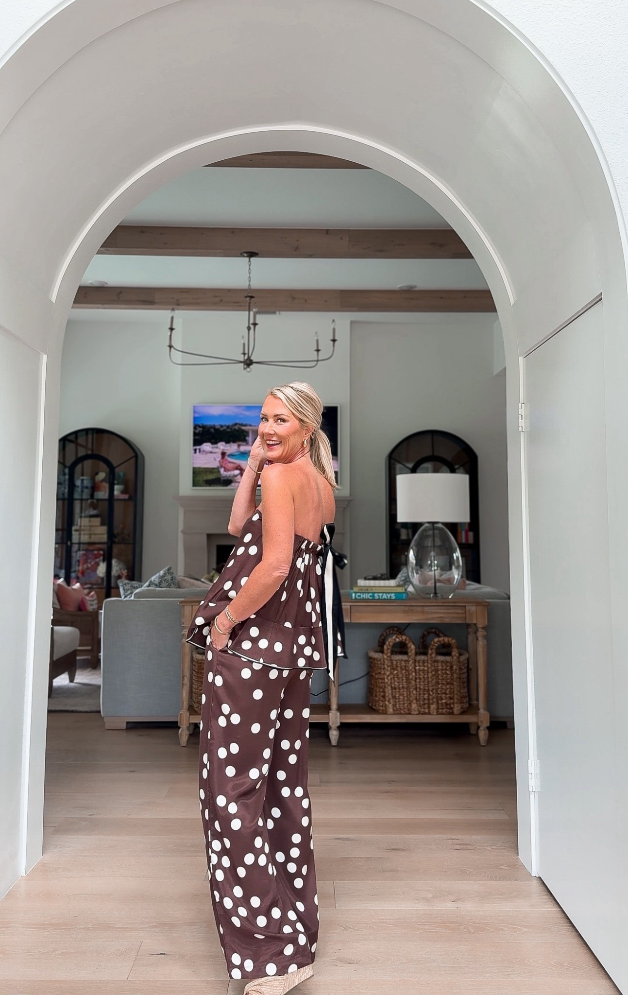 Love this polka dot set from Anthro! The detailing and pattern makes this such a fun pop for your closet! Size: XS

#LTKOver40 #LTKSeasonal #LTKStyleTip