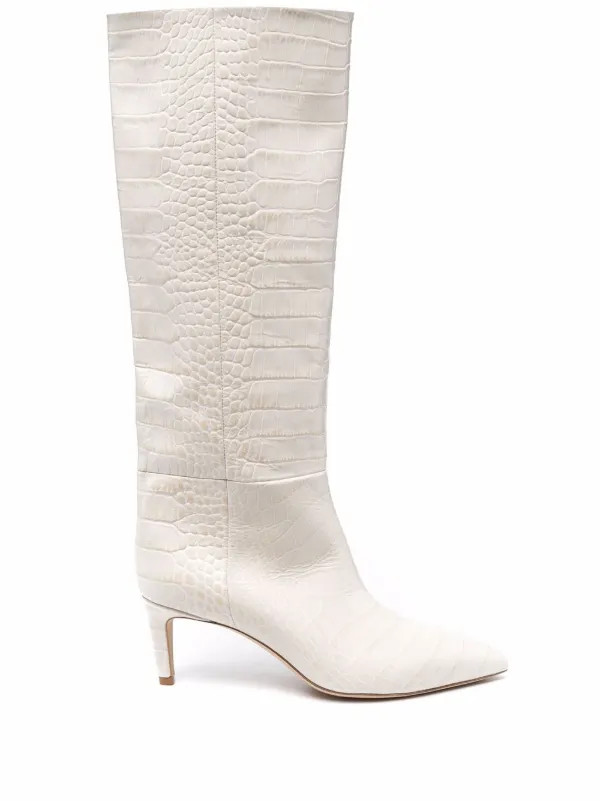 croc-effect stiletto boots | Farfetch Global