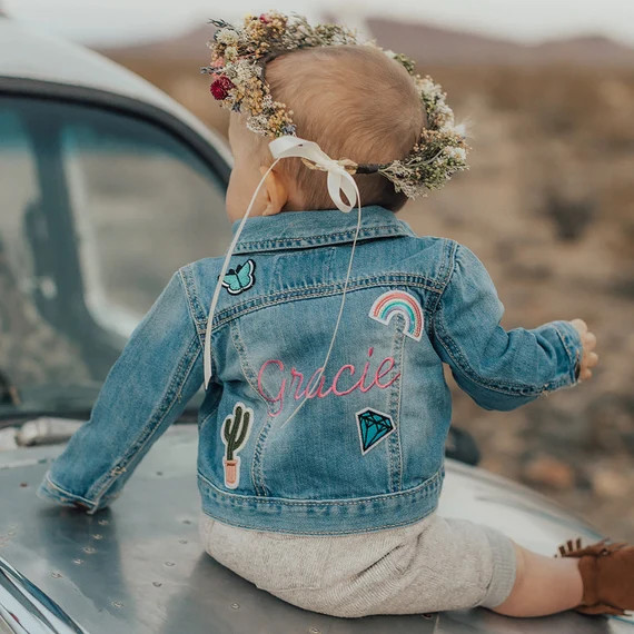 Custom Kids Name Patch Denim Jean Jacket  Custom Toddler | Etsy | Etsy (US)