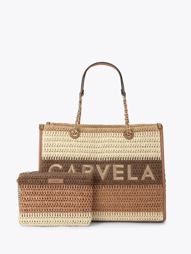 Carvela Nude Sorrento Raffia Tote Bag | Next EU