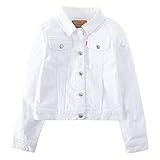 Levi's Girl's Denim Trucker Jacket, White, 6X | Amazon (US)
