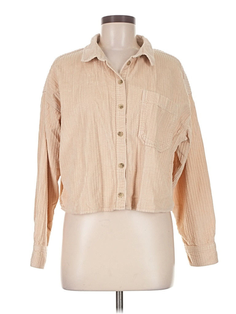 American Eagle Outfitters 100% Cotton Tan Jacket Size M - 54% off | ThredUp (US)
