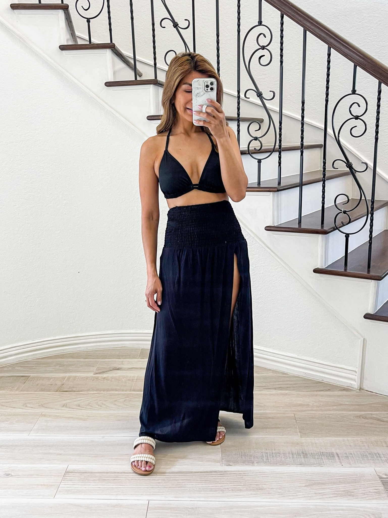 Target finds, Target style
Bikini top I sized up to medium
Bikini bottom in small 
Swim cover up(convertible) in XS, if in b/w size up. 
Sandals tts
Vacation, resort wear, beach, pool

#LTKSeasonal #LTKunder50 #LTKswim