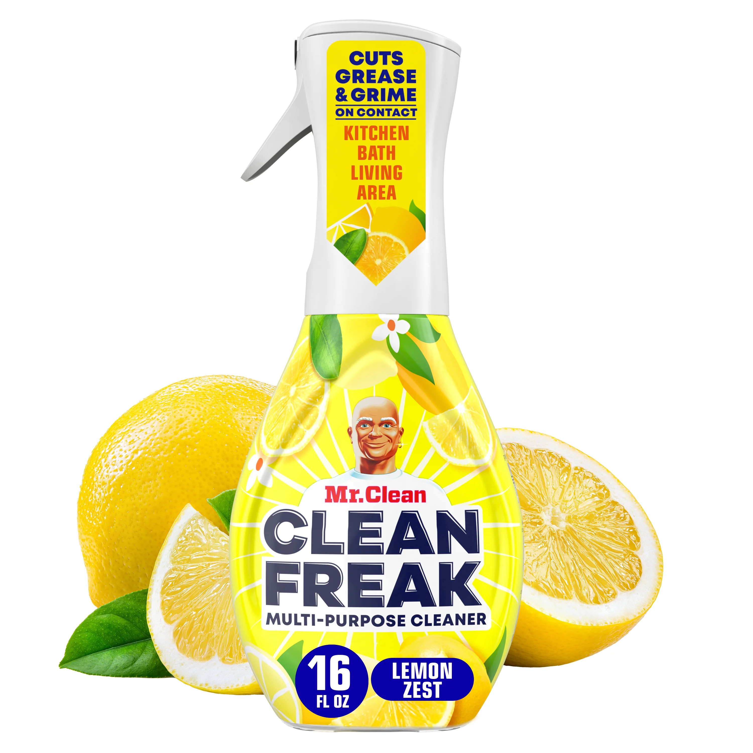 Mr. Clean Clean Freak All Purpose Cleaner Spray, Multi-Surface Cleaning, Lemon, 16 fl oz | Walmart (US)