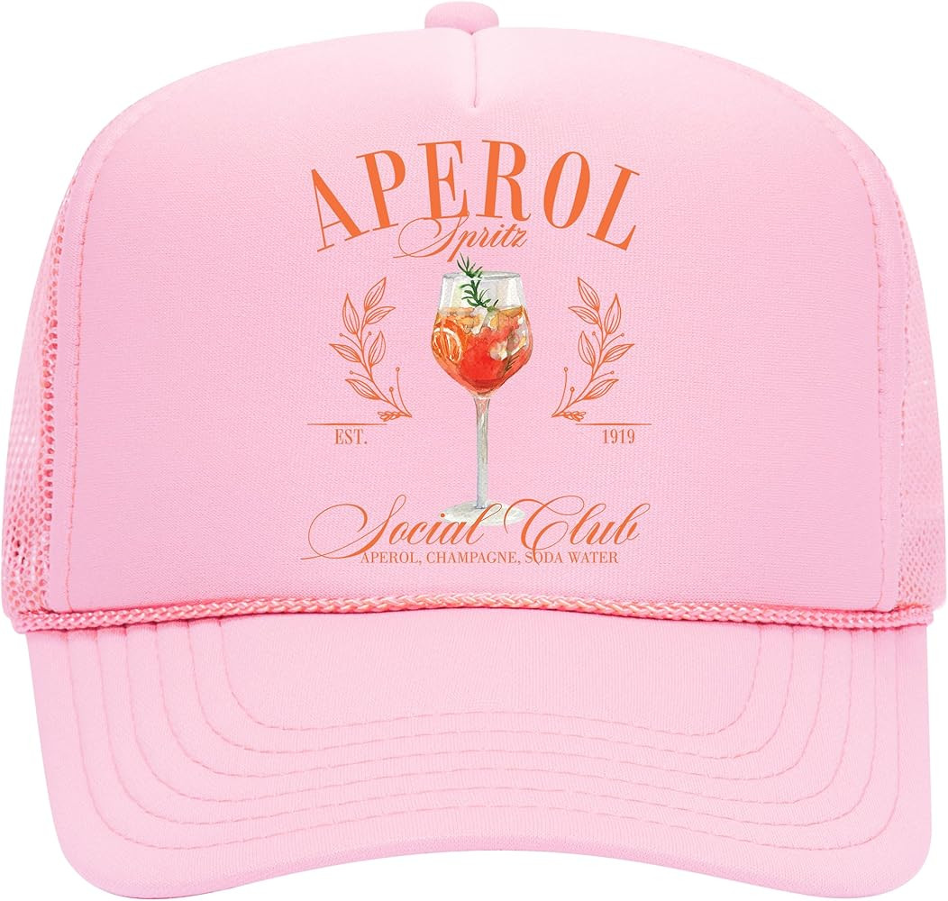 Aperol Spritz Social Club Trucker Hat | Margs Tequila Drinking Funny Cute Drinks | Premium Foam T... | Amazon (US)