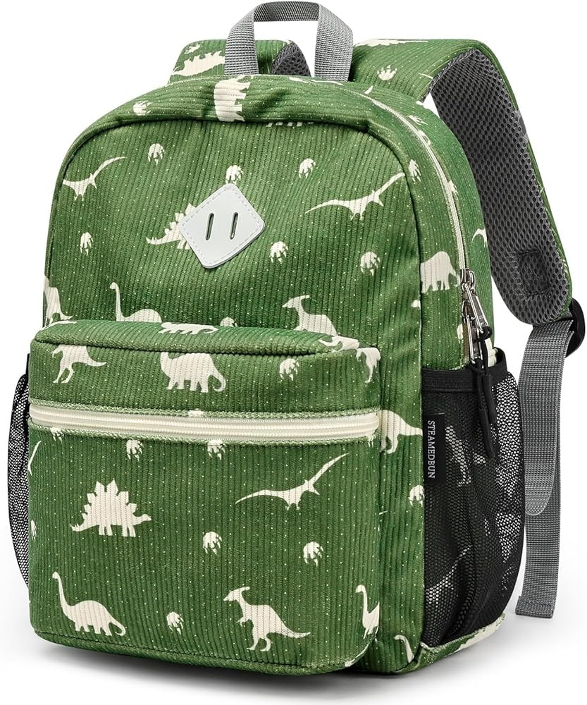 STEAMEDBUN Corduroy Toddler Backpack for Boys Girls 2-4, Kids Preschool Backpack for Kindergarten... | Amazon (US)