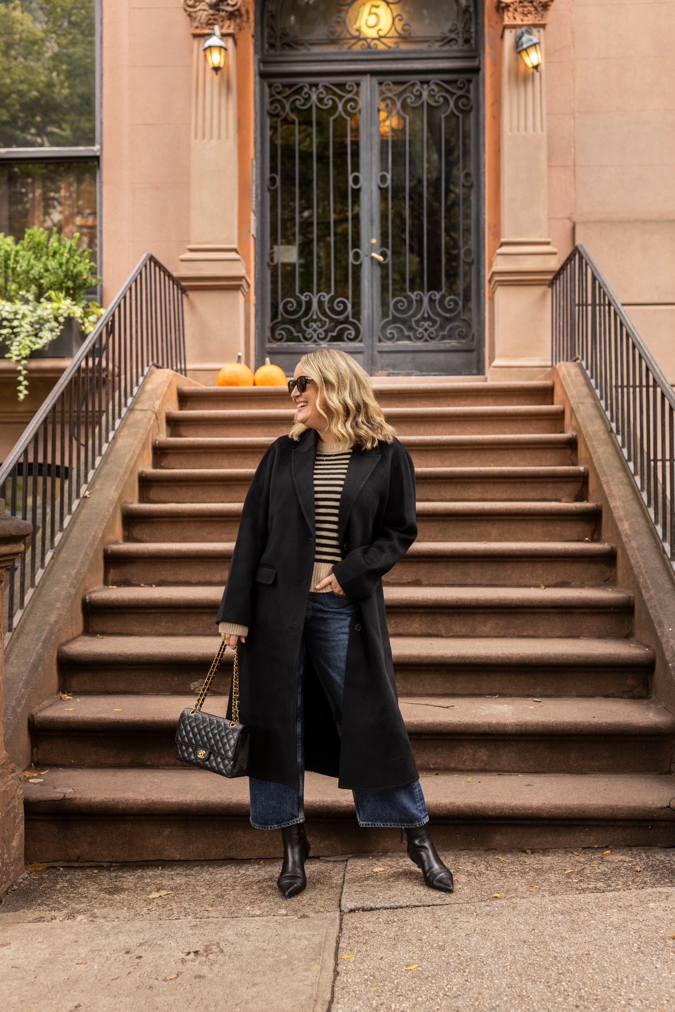 Striped sweater (size L) by Alex mill
J.Crew coat
Wide leg jeans by agolde size 27
Kitten heel boots 
Fall outfit 

#LTKOver40 #LTKMidsize #LTKSeasonal