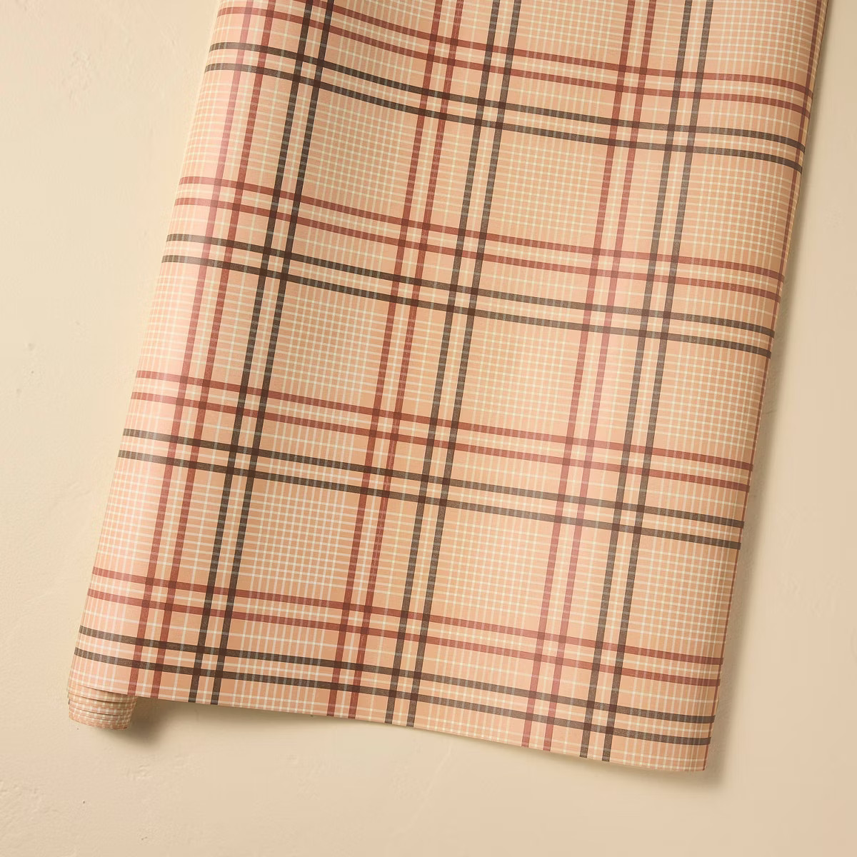 Plaid Gift Wrap Brown - Hearth & Hand™ with Magnolia | Target