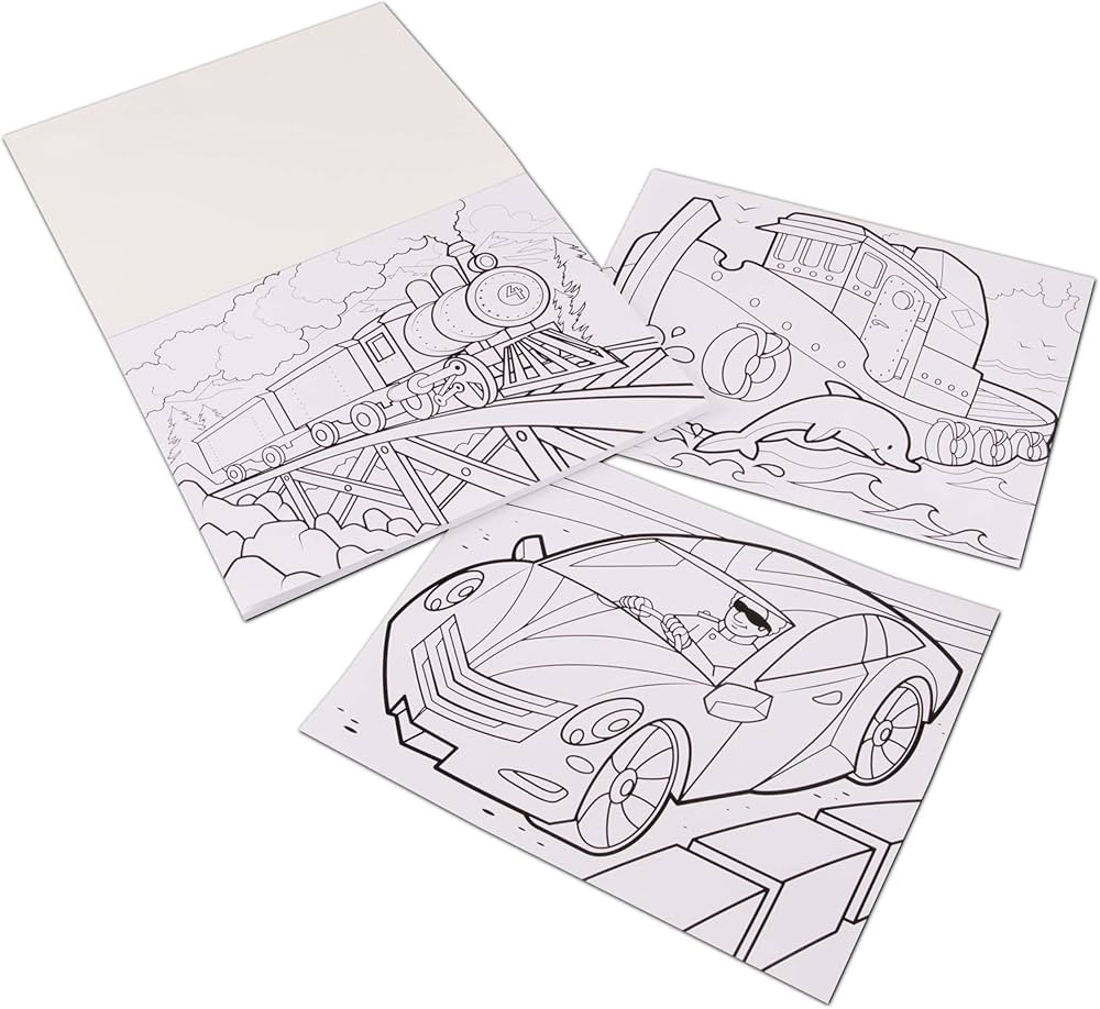 Melissa & Doug Jumbo Coloring Pad: Vehicles - 50 Pages of White Bond Paper (11 x 14 inches) | Amazon (US)